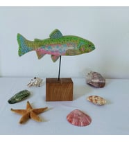 Woodensea  Sardalya Balık Masif Ahşap Biblo El Yapımı