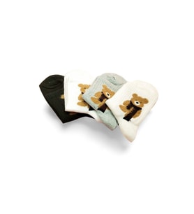 Mulvxbrf Brf02 Peluş Ayıcık İşlemeli Kadın Soket Çorap 4 Çift Mudanis (Mulvix)