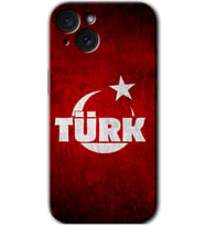 İphone 15 Kılıf HD Desen Baskılı Kılıf - Ayyıldız Türk