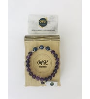 MK TASARIM GERÇEK AMETİST TAŞI LAPİS LAZULİ TAŞI BİLEKLİK MKT41004 (Çok Renkli)