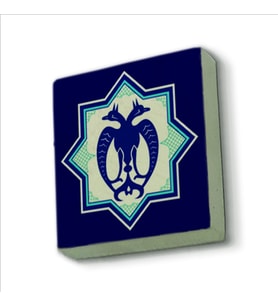 Çift Başlı Kartal Baskılı Doğaltaş  Magnet(KD-028)Buzdolabı Süsü