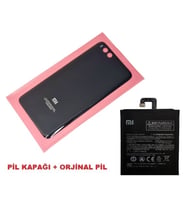 Xiaomi Mi NOTE 3 Arka Kapak Batarya Pil Kapağı + PİL (CAM) SİYAH