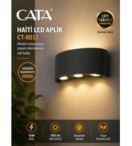 10 W Haiti Günışığı Dış Mekan Led Aplik Ct 8011 Plastik Sarı