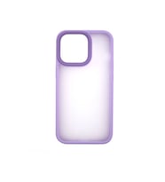 iPhone 13 Pro Kılıf Kenarları Renkli Arkası Mat Kılıf (Lila)