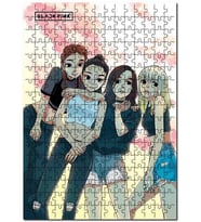 Cakapuzzle Black Pink Kore Pop Grubu Anime Çizim Puzzle Yapboz MDF (Ahşap) (120 Parça)