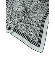 Işıl İpek C Desen Cotton Vual Eşarp 90x90 cm (Beyaz-Siyah)
