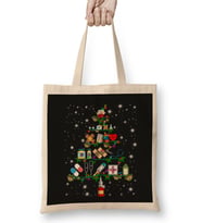 Yılbaşı Yeni Yıl Konseptli Merry Christmas 02 Bez Çanta Uzun Saplı