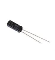 1uF 100V Elektrolitik Kondansatör - 20 Adet (Siyah)