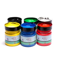 Artdeco Yıkanabilir Parmak Boyası 6 Renk x 250 ml Kavanoz (Pratik Kullanım) 