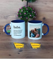 Babaya Hediye Kupa Bardak Lacivert Fotoğraflı Babalar Günü Doğum Günü Hediyesi