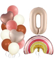 RETRO KALP RAKAM GÖKKUŞAĞI YAŞ BALON SET