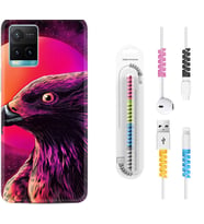 Vivo Y11S Y21S Y20 Y20S Y70 Kılıf Kablo Koruma Spiral Silikon Red Eagle 1752