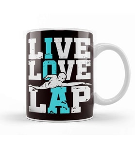 Live Swimming Pool Lap Love Swim Water Sports Swimmer Coach Kupa Bardak Porselen
