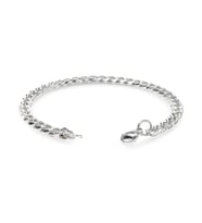 Yassı Mariner Çelik Zincir Bileklik 1.6X6Mm (Gümüş)
