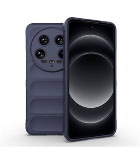 Coverzone Xiaomi Mi 14 Ultra ?le Uyumlu K?l?f TPU Oyuklu Arka Y�zey Z-Etnik Esnek Silikon Kapak Mi 13 Ultra i�in O-tto Prime Silikon K?l?f Lacivert