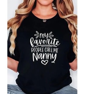 Baskılı Oversize Bisiklet Yaka T-shirt - Siyah