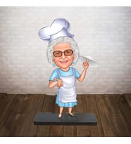 KİŞİYE ÖZEL KARİKATÜR hamur açan anne BİBLOSU