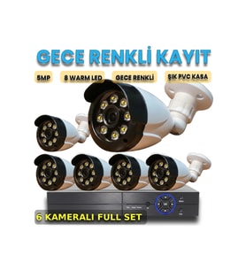 Guardian-X 6'lı AI Core Full Color Gece Renkli Stratejik Gözetim Ağı