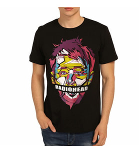 Bant Giyim - Radiohead Siyah Erkek T-shirt Tişört