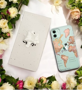 Transparan Harita Tasarımlı Kişiye Özel Şeffaf Telefon Kılıfı (Tüm Telefon Modelleri Mevcuttur.) - Hediye Kutulu