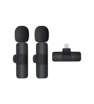 K9 Kablosuz Yaka Mikrofonu Lightning 2’li Mini Mikrofon Youtube Tik Tok 2 Adet