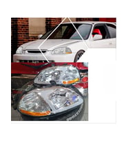 honda civic 1996-1998 krom usdm ledli far