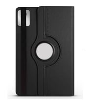 Lenovo M11 TB-330FU Uyumlu Standlı 360° Yatay Dikey Dönebilen Deri Tablet Kılıfı (Siyah)