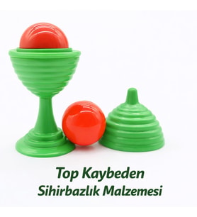 Yeşil Renk Sihirli Kupa Top Kaybetme Oyunu 7 Cm