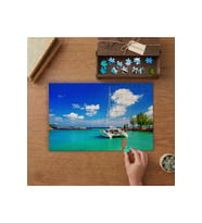 Deniz -Tekne- Tatil Tasarımı 240 parça Ahşap Puzzle Ahşap Kutuda MP00464