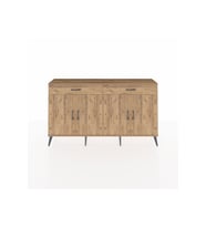 Arges Konsol 4 Raflı 2 Çekmeceli 4 Kapaklı 176x30x99 Çam-Çam