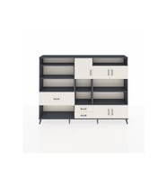 Arges Dolap 13 Raflı 3 Çekmeceli 5 Kapaklı 220x30x163 Antrasit-Aytaşı