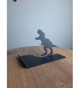 Gowpenart Dizayn Dinozor Figürlü (T-Rex) Masa Üstü Metal Ergonomik Telefon/Tablet Tutucu 1,5 mm Kalınlık Siyah