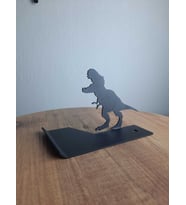 Gowpenart Dizayn Dinozor Figürlü (T-Rex) Masa Üstü Metal Ergonomik Telefon/Tablet Tutucu 1,5 mm Kalınlık Siyah