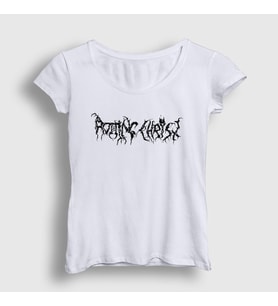 Presmono Kadın Beyaz Logo Rotting Christ T-Shirt 170918tt (Beyaz)