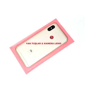Xiaomi Mi A2 LİTE Kasa Arka Pil Batarya Kapağı (Yan Tuşlar) GOLD