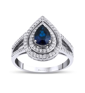1.30 Karat Safir Pırlanta Yüzük