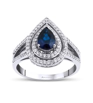 1.30 Karat Safir Pırlanta Yüzük