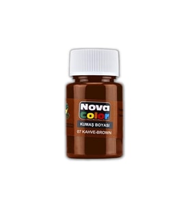 Kumaş boyası, canlı renkler, solmaz, tişört, çanta, tekstil boyası-Kahverengi 30ml-1 Adet