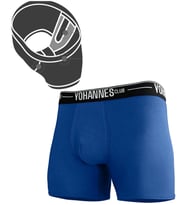 Yohannes Club, Erkek Özel Bölmeli Pamuklu Boxer, Renk Seçenekli, Tekli Paket (Saks Mavisi)