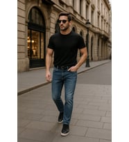 Erkek Koyu Mavi Regular Fit Jean Pantolon