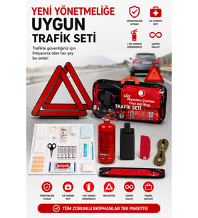 Trafik Seti Tüv -turk Muayene Uyumlu Yangın Söndürücülü