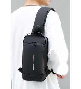 Lederax Suni Deri Çift Taraf Askılı Göğüs Çantası Bodybag LD468