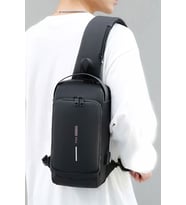 Lederax Suni Deri Çift Taraf Askılı Göğüs Çantası Bodybag LD468