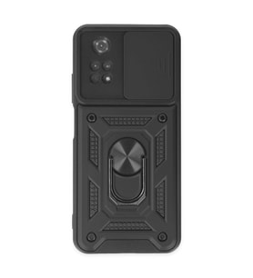 Xiaomi Poco M4 Pro 4g Kılıf Pars Lens Yüzüklü Silikon - Siyah