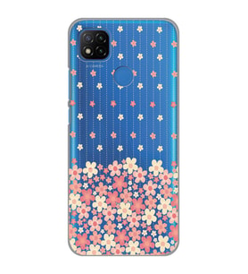 Redmi 9C / Redmi 10A Uyumlu Çiçek Desenli Şeffaf Telefon Kılıfı