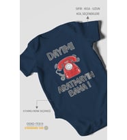Dayımı Aratmayın Bana Kısa Kollu Bebek Body %100 Pamuk