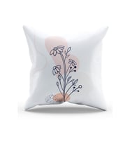 Moud's Çift Tarafı Baskılı Basic Flower-2 Desenli Süet Kırlent Kılıfı