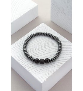 Hematit Lav Taşı Doğal Taş Rondela Kesim 6x2mm Bileklik