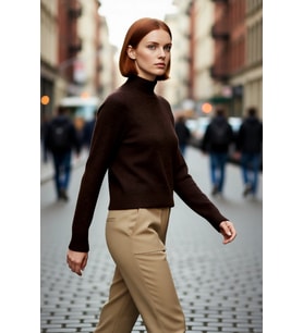 Kadın Oversize Dik Yaka Triko Kazak Reglan Kol Kışlık Günlük Şıklık Sunan Bordo Basic Tasarım