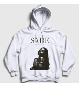 Presmono Unisex Beyaz Love Deluxe Sade Kapüşonlu Sweatshirt 555040tt